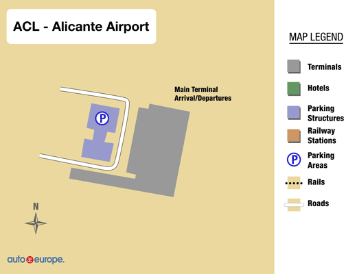 Alicante Airport Map 