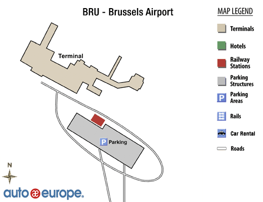 Bru Brussels Airport Map 